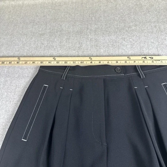 M.M.LaFleur Black Wide Leg Dress Pants Women's Size 6 Cropped Tailored Workwear - Picture 3 of 12